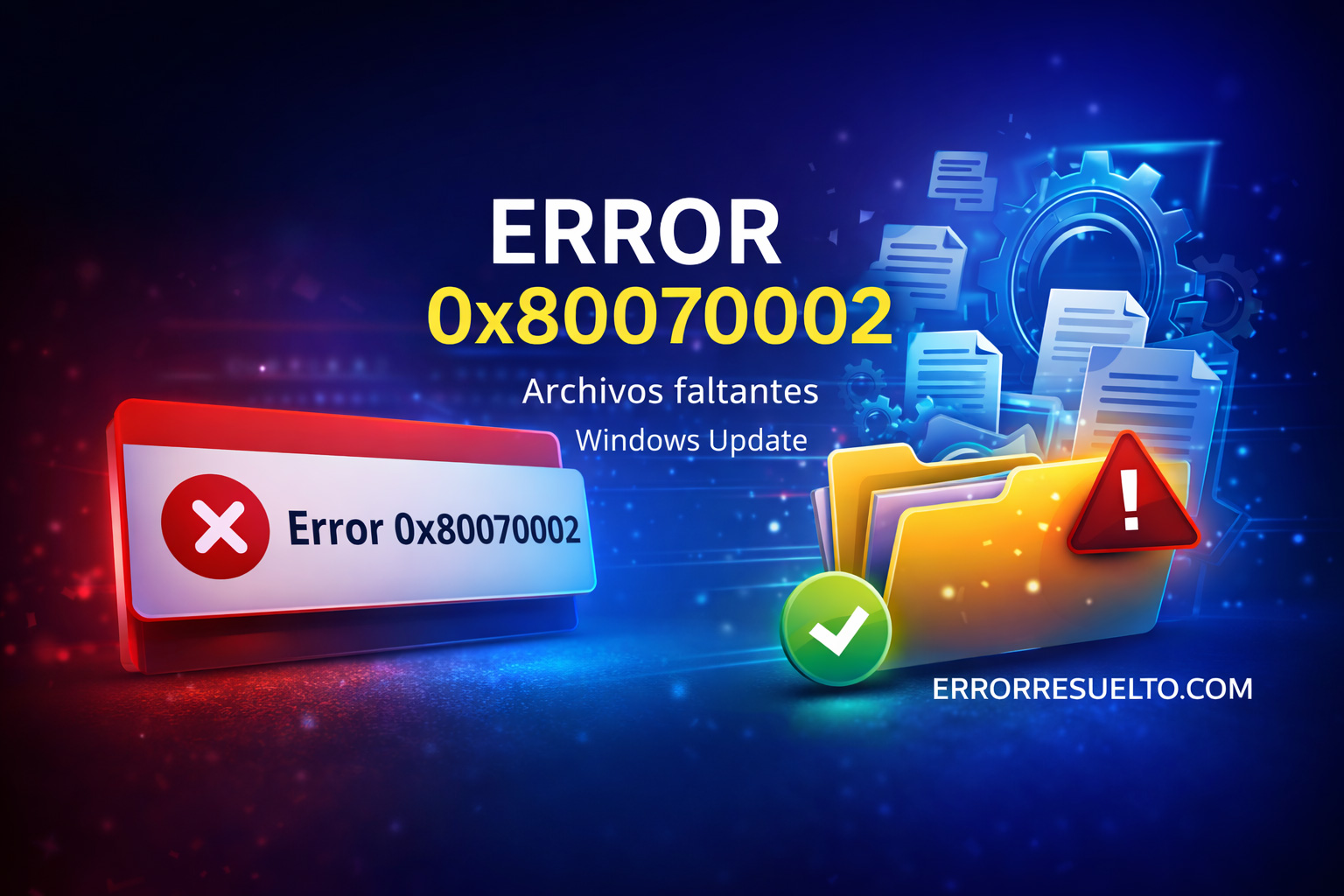 Error 0x80070002 en Windows: causas y soluciones paso a paso