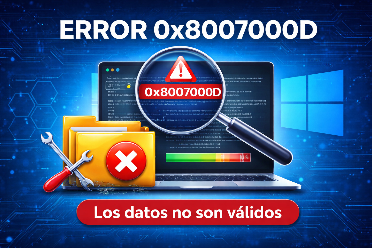 Error 0x8007000D en Windows: cómo solucionarlo paso a paso (Windows Update, instalación y más)