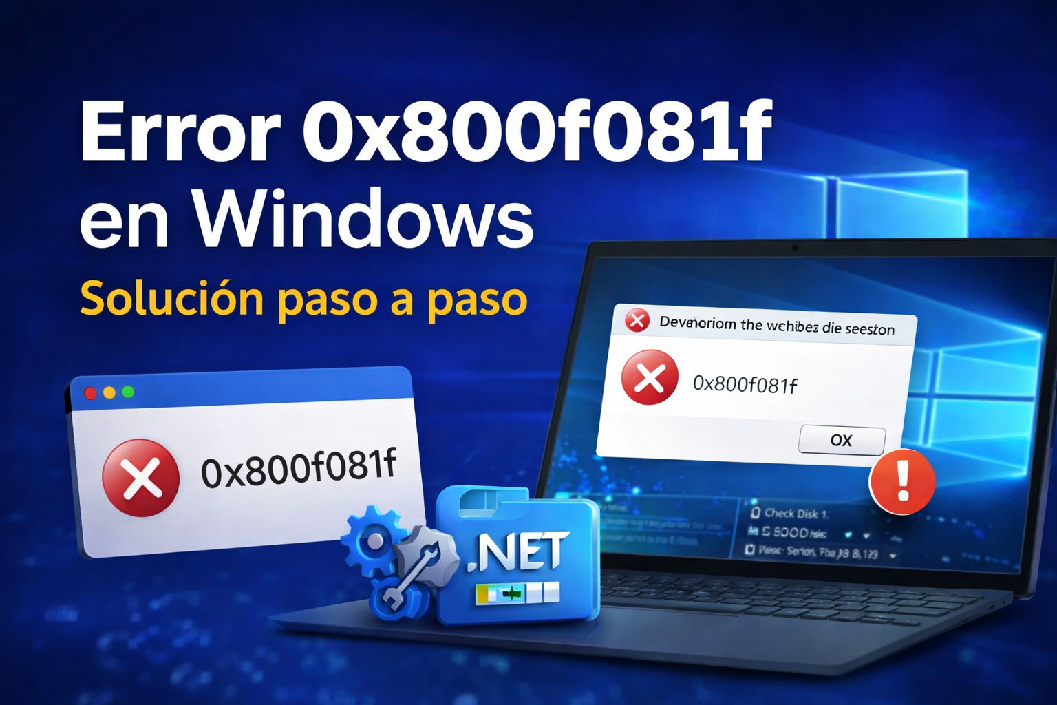 Error 0x800f081f en Windows: cómo solucionarlo paso a paso