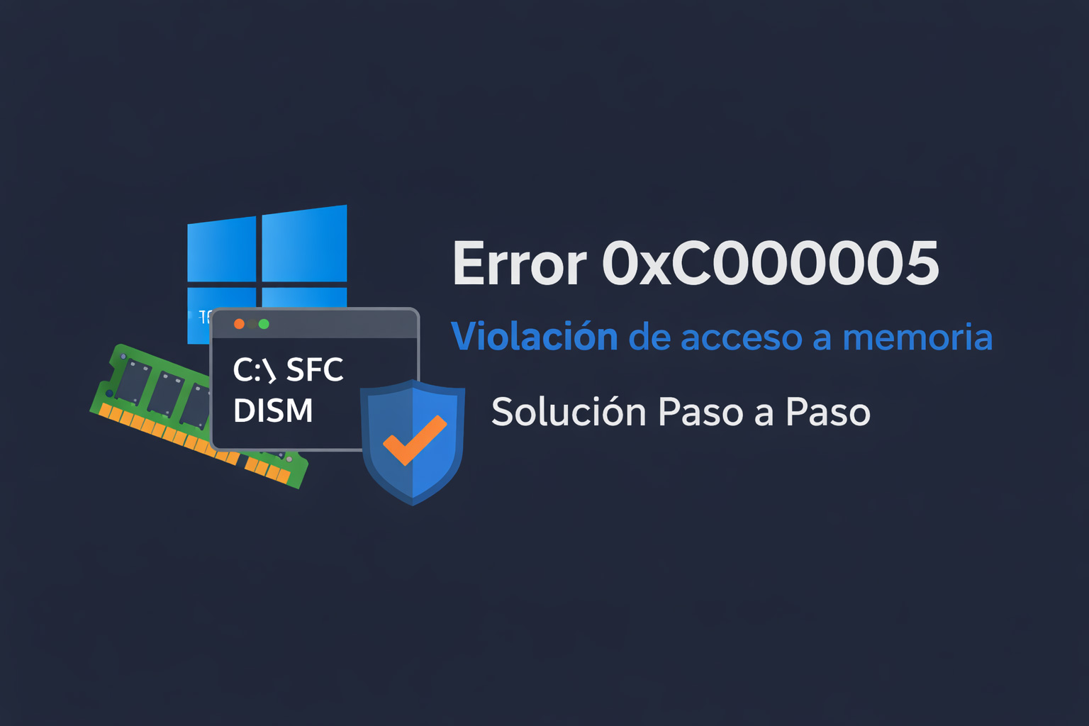 Error 0xC0000005 en Windows: qué es y cómo solucionarlo paso a paso