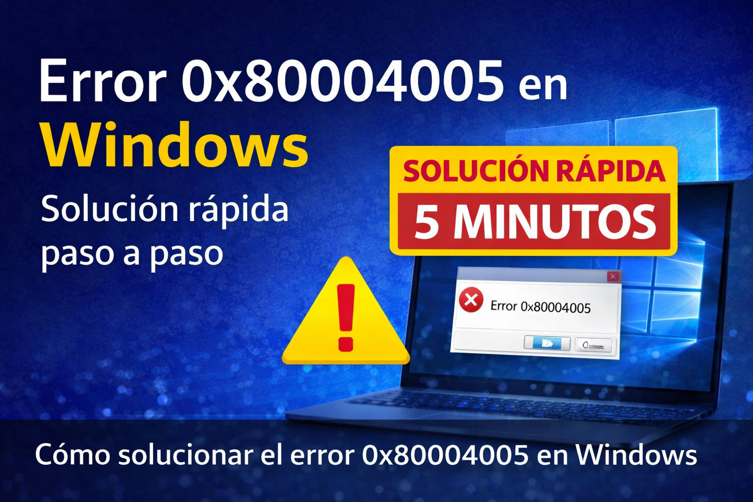 error 0x80004005 windows solucion