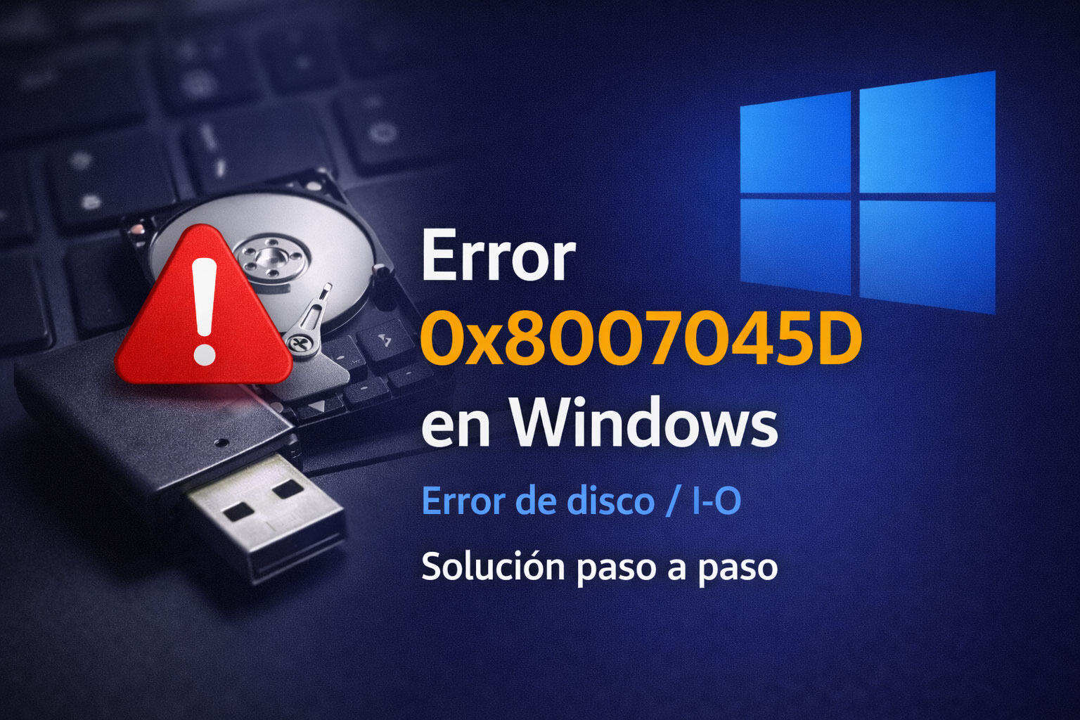 Error 0x8007045D en Windows: qué es y cómo solucionarlo paso a paso